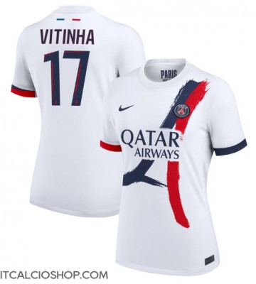 Paris Saint-Germain Vitinha #17 Seconda Maglia Femmina 2024-25 Manica Corta